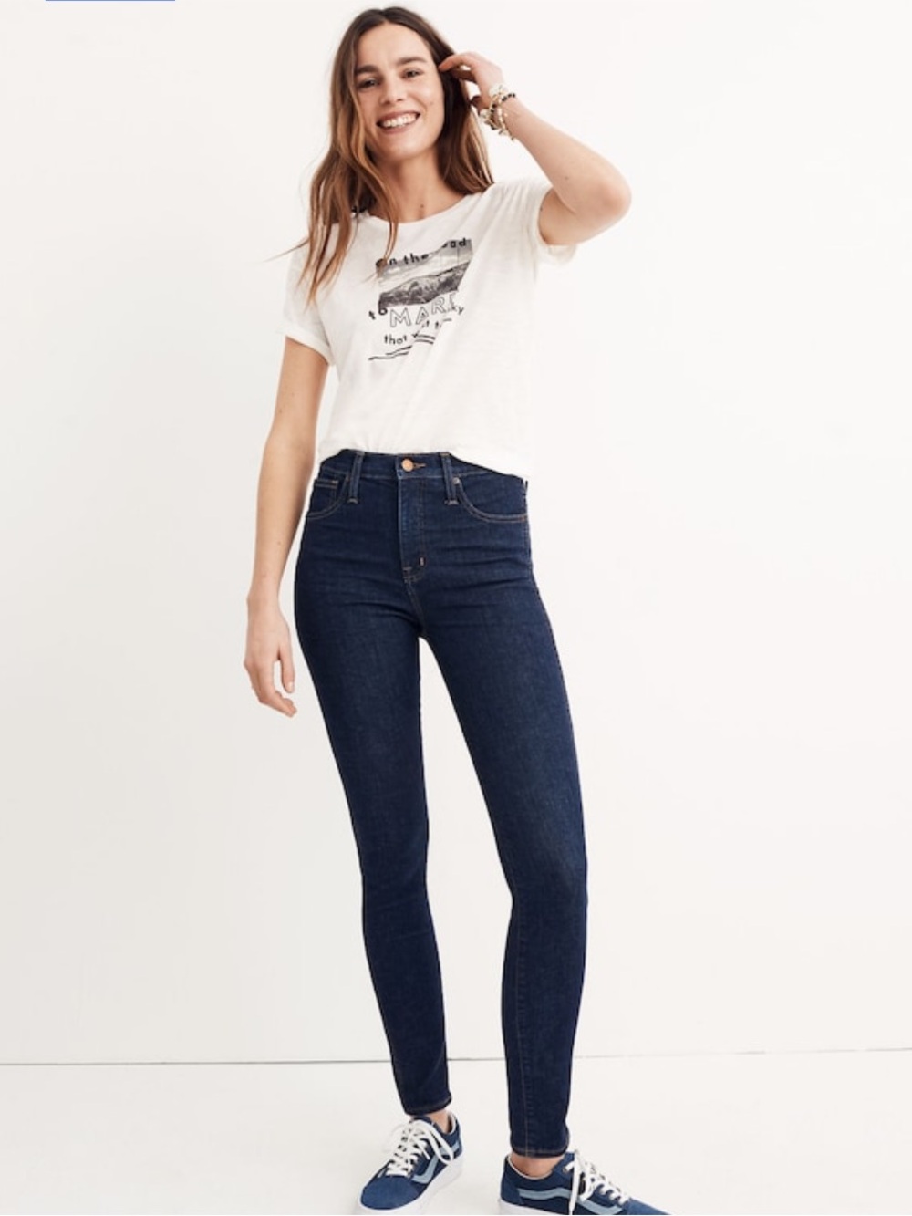 Madewell Dark Blue Lucille High-Rise Skinny Jeans